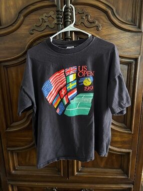 Vintage US Open Sampras Agassi  1990 final Tshirt